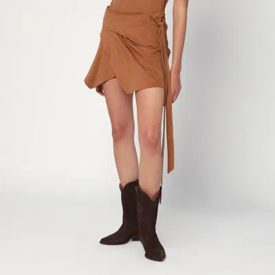 Isabel Marant Caramel Coloured Berenice Skirt In Brown