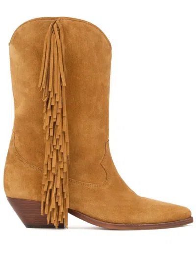 ISABEL MARANT BROWN 40MM DUERTO BOOTS