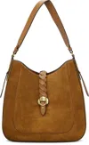 Isabel Marant Altay Hobo Suede Calfskin Leather Bag In Cognac