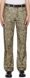 ISABEL MARANT BROWN & TAN VAUGHAN TROUSERS