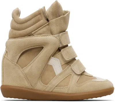 Isabel Marant Brown Bekett Sneakers In Nude