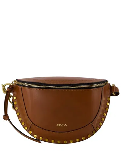 Isabel Marant Brown Calfskin Leather Skano Gz Shoulder Bag