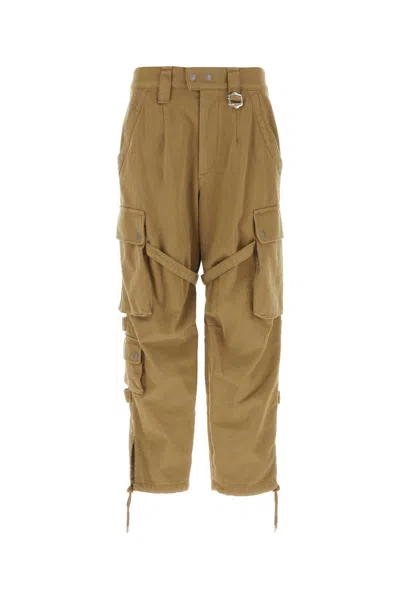 Isabel Marant Brown Cotton Eusebio Cargo Pant In Green