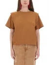 Isabel Marant Beige Cotton T-shirts In Brown