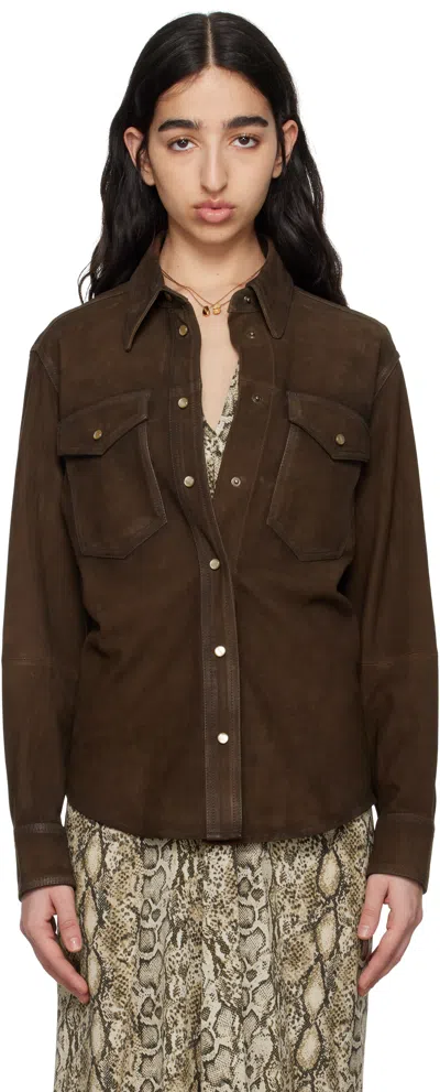 Isabel Marant Brown Danisia Suede Shirt