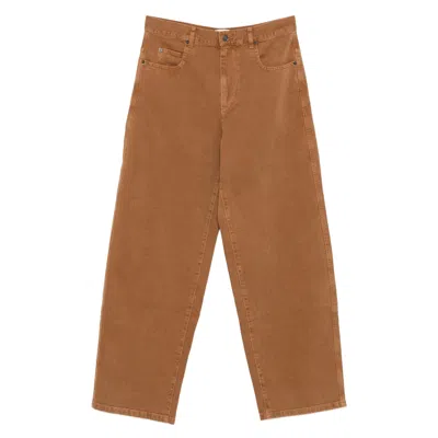 ISABEL MARANT ISABEL MARANT BROWN DENIM - REGULAR & STRAIGHT-LEG JEANS MEN