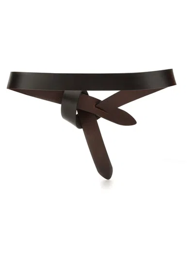 Isabel Marant Brown Leather Belts In Black