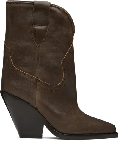 Isabel Marant Brown Leyane Boots In Vintage Brown