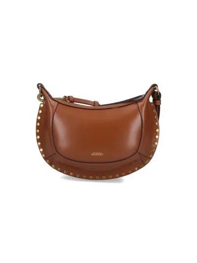 Isabel Marant Brown Oskan Moon Leather Shoulder Bag