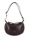 Isabel Marant Oskan Moon Shoulder Bag With Studded Design In Black