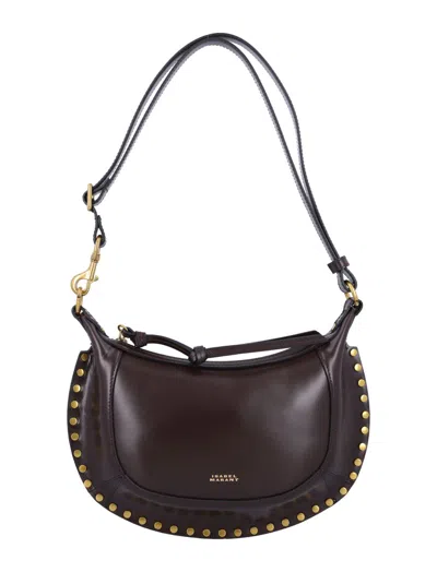 ISABEL MARANT BROWN OSKAN MOON SHOULDER BAG