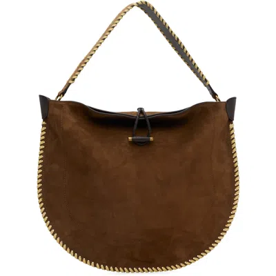 Isabel Marant Brown Oskan Soft Tote In Bzlw Bronze/light Ye