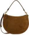 Isabel Marant Brown Oskan Soft Zipped Bag In Cognac