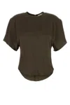 Isabel Marant Karlita Satin Blouse In Bronze