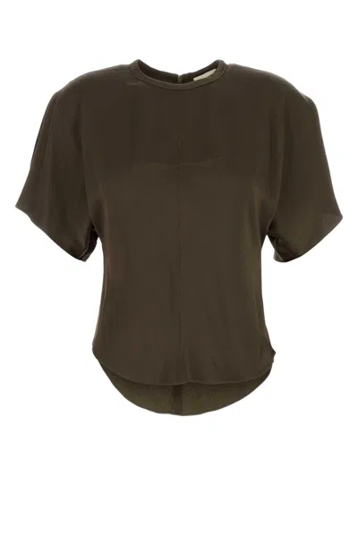 Isabel Marant Top With Puff Sleeves In Green