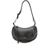 Isabel Marant Oskan Moon Stud-embellished Leather Shoulder Bag In Black