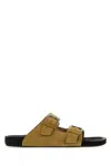 Isabel Marant Round Head Flat-soled Slippers In Brown