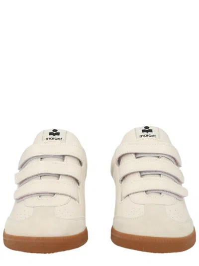 Isabel Marant Brown Smooth Leather Velcro Sneakers In Multi