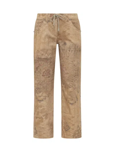 Isabel Marant Brown Straight Flat Front Pants