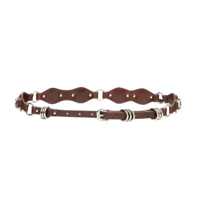 Isabel Marant Brown Studded Buckle Belt