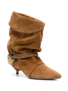 Isabel Marant Embellished Strap Detail Boots In Blue