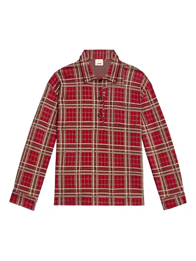 Isabel Marant Bruna Checked Cotton Shirt In Red