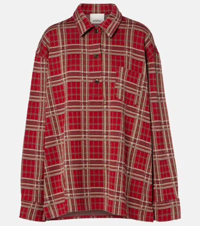 Isabel Marant Brunagd Plaid Cotton Shirt In Multi