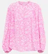 Isabel Marant Printed Silk-blend Chiffon Blouse In Pink