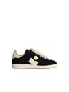 Isabel Marant Beth Mixed Leather Triple-grip Sneakers In Black