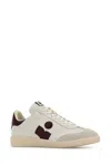 Isabel Marant Bryce Leather Sneakers With Suede Inserts In White
