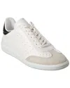 Isabel Marant Stud-embellished Leather Sneakers In White