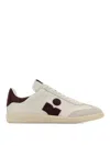 Isabel Marant Bryce Leather Sneakers With Suede Inserts In Sand