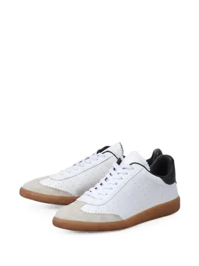 Isabel Marant Bryce Scalloped-trim Sneakers In White