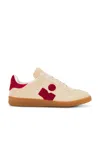 Isabel Marant Beth Mixed Leather Triple-grip Sneakers In Brown