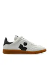 Isabel Marant Suede Sneakers With Branded Heel Counter In Blanco