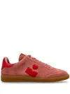 Isabel Marant Bryce Low-top Sneakers In Dark Suede In Faded Pink/red