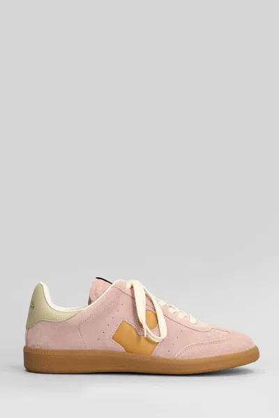 ISABEL MARANT BRYCE SNEAKERS IN ROSE-PINK SUEDE