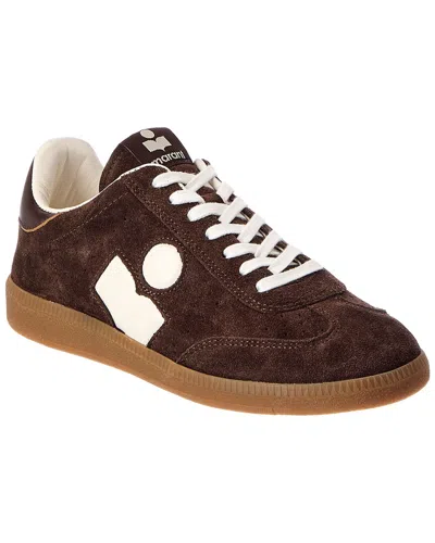 Isabel Marant Bryce Leather-trimmed Suede Sneakers In Brown