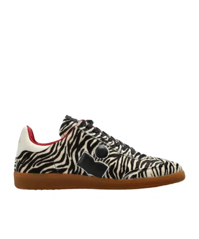 Isabel Marant Bryce Zebra-print Leather Trainers In Animal Print