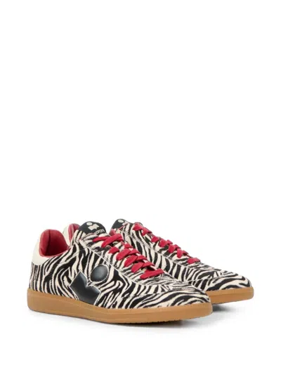 Isabel Marant Bryce Zebra-print Leather Trainers In Multi