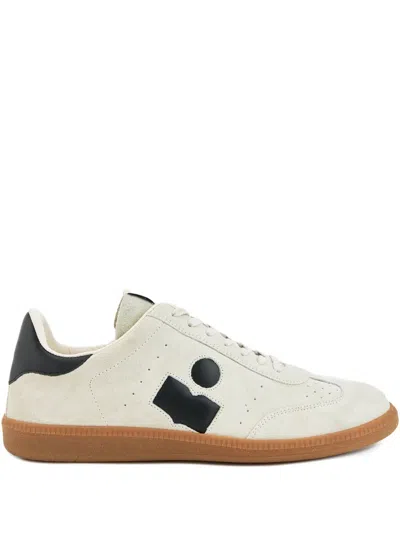 Isabel Marant Brycy Suede-logo Sneakers In Neutral