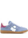 Isabel Marant Beth Mixed Leather Triple-grip Sneakers In Blue