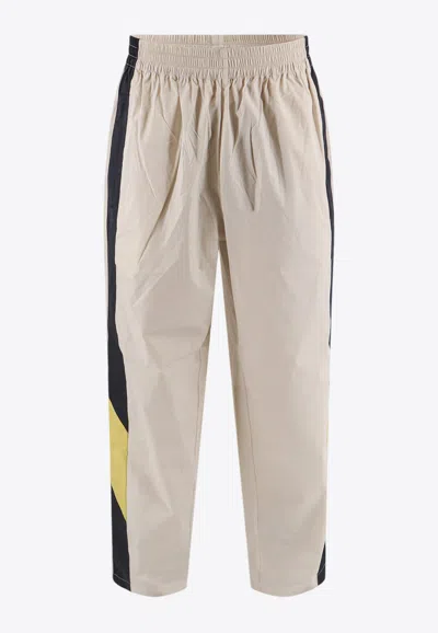 Isabel Marant Cotton And Recycled Fibers Trouser In Beige