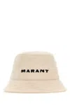 Isabel Marant Cotton Haley Bucket Hat With Wide Brim In Beige