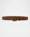 Isabel Marant Buckle Cow Leather Belt In Cognac