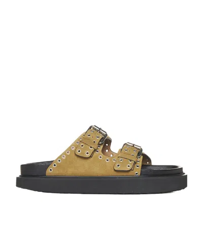ISABEL MARANT ISABEL MARANT BUCKLE DETAILED SLIP-ON SANDALS