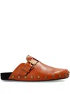 Isabel Marant Buckle-fastening Studded Clogs In Brown