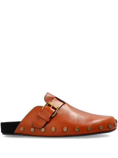 ISABEL MARANT BUCKLE-FASTENING STUDDED CLOGS