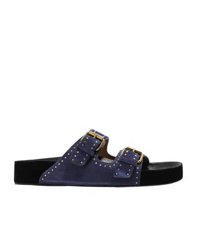 Isabel Marant Buckle Slippers In Black