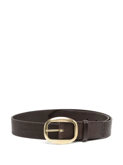 Isabel Marant Buckled Leather Belt In Brown